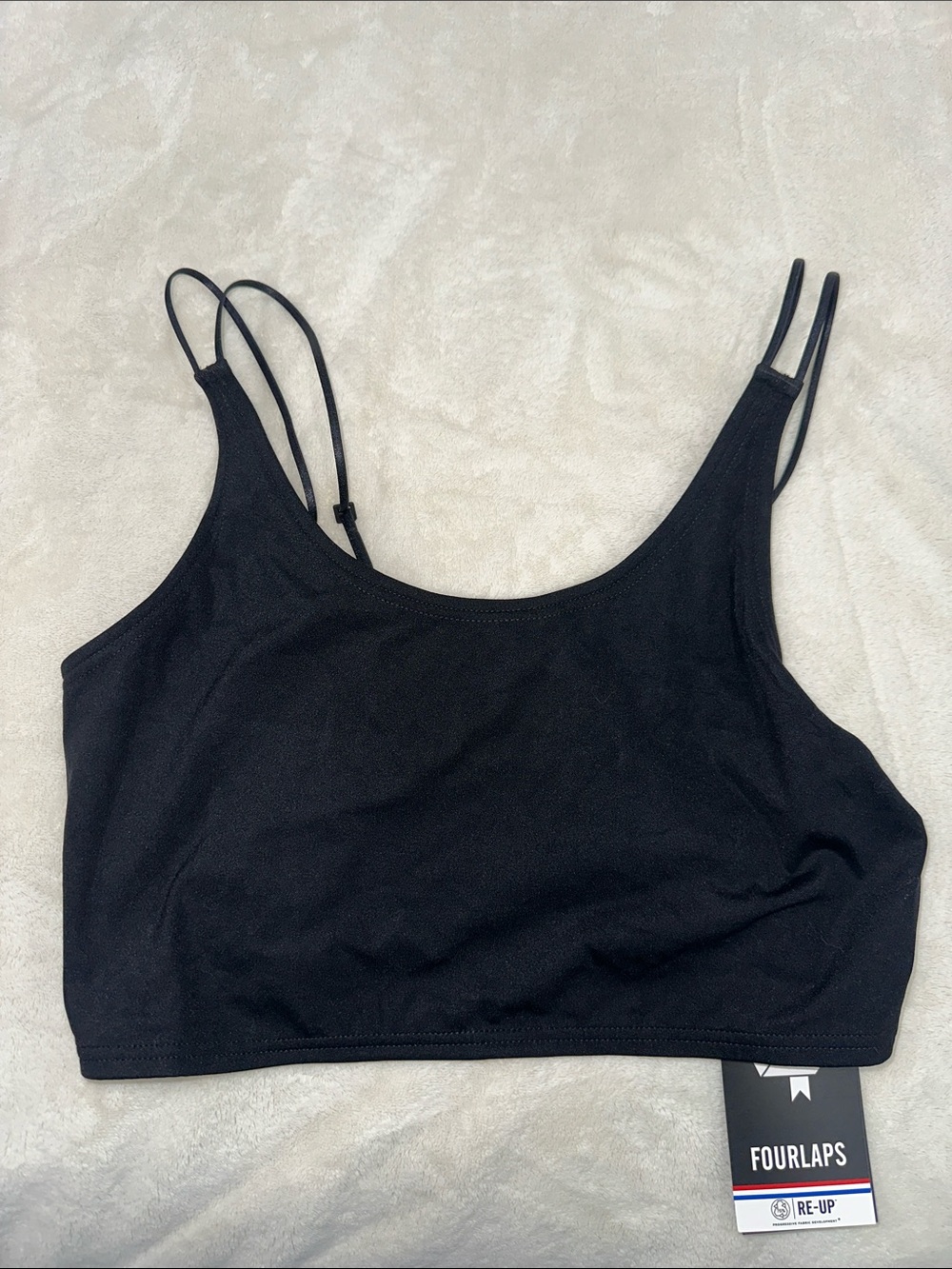 Fourlaps Women's Black Double-Strap Bralette